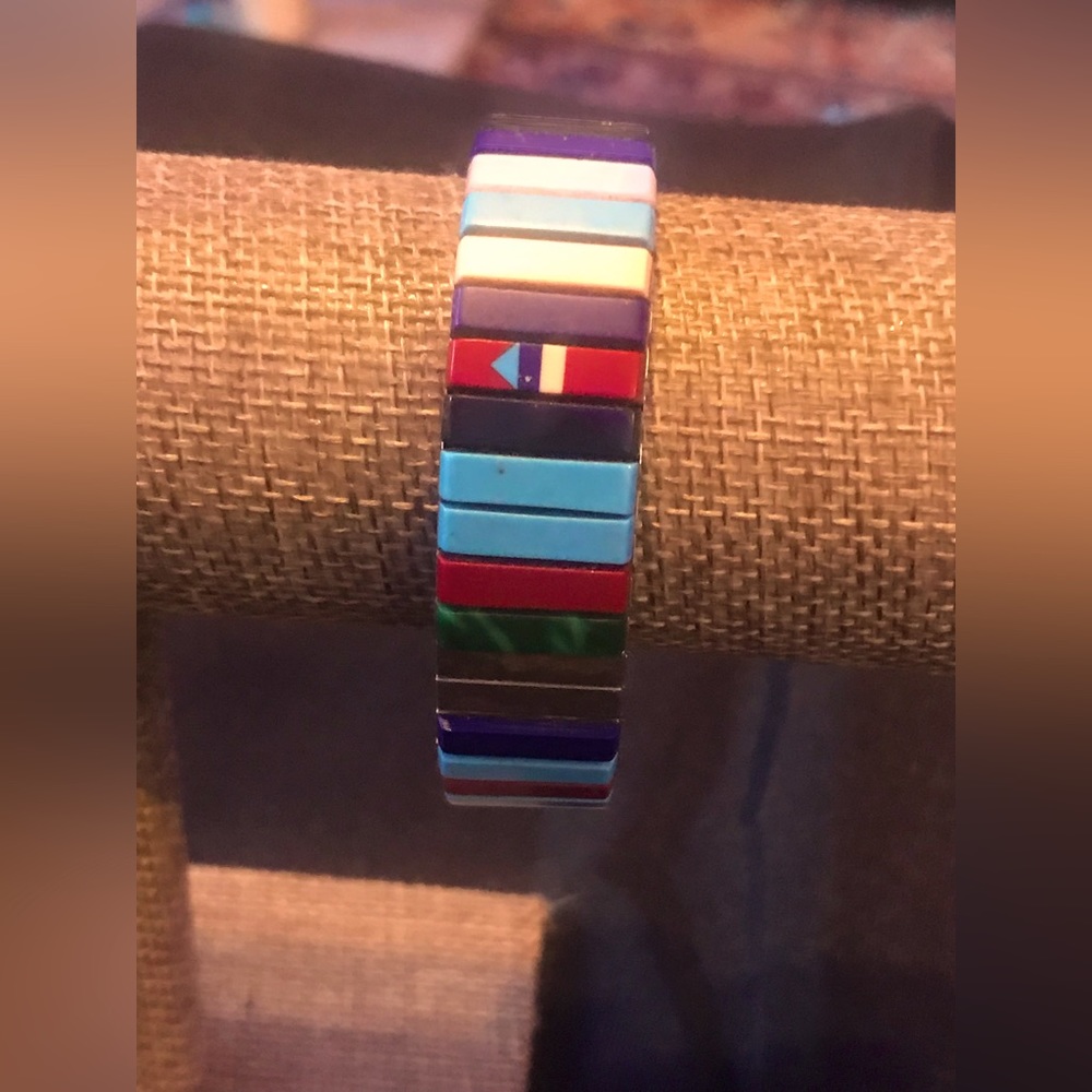 Beautiful Indian Tribal Bracelet made of different stones .